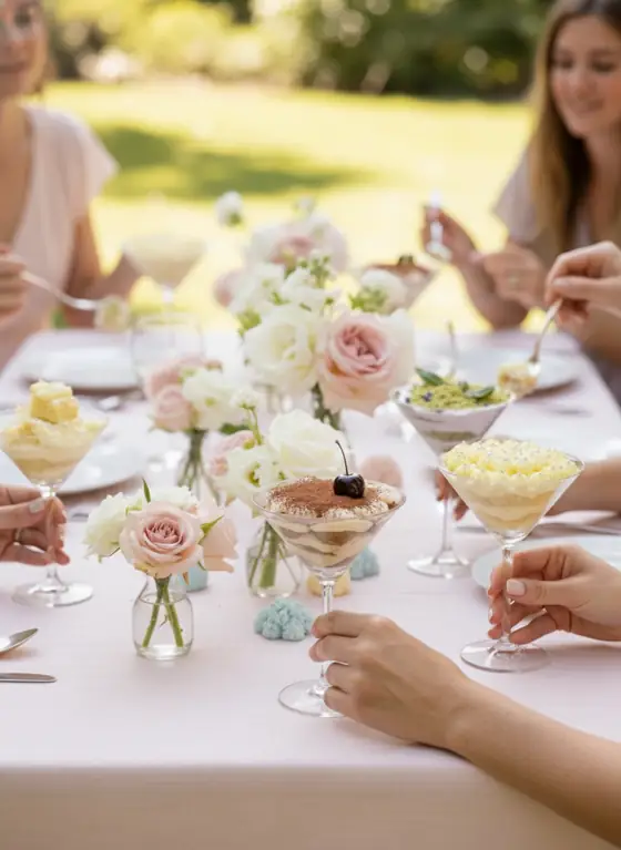 Cuptinis enjoyed at bridal shower